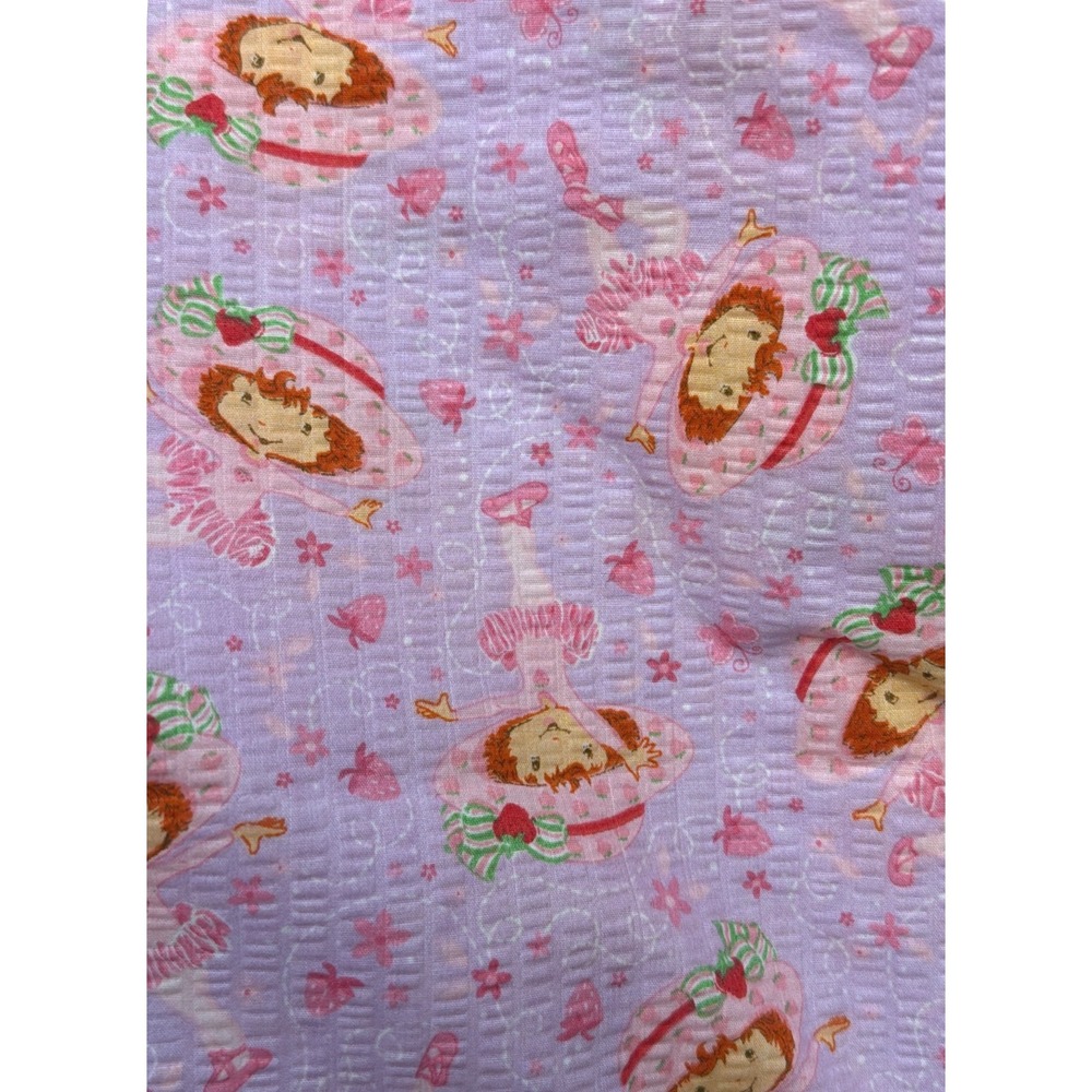 2005 Strawberry Shortcake Fabric 2.5 Yards 44" Vintage Cotton Y2K Nostalgia